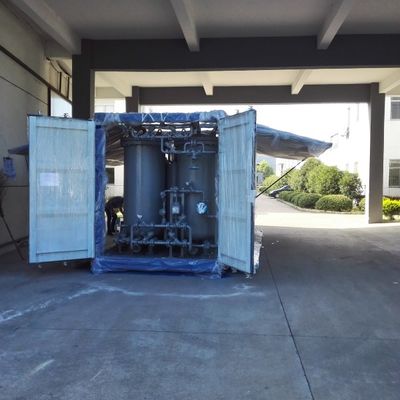 Impianto automatico di generazione di gas azoto installato in container mobili